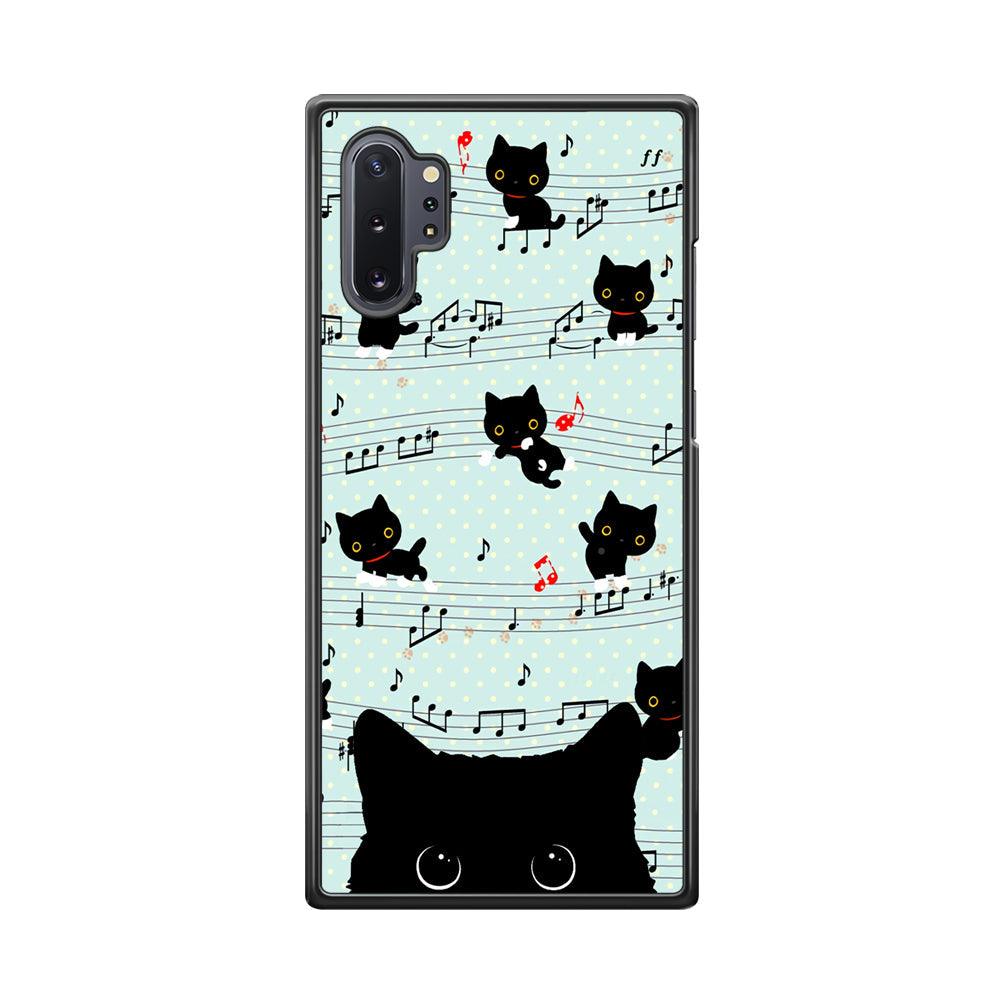 Cat in Black Samsung Galaxy Note 10 Plus Case-Oxvistore