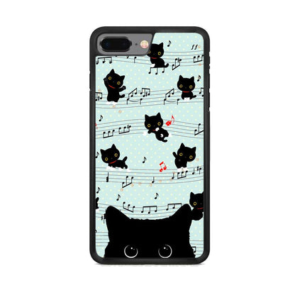 Cat in Black iPhone 8 Plus Case-Oxvistore