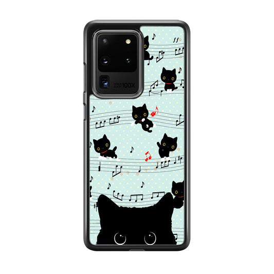 Cat in Black Samsung Galaxy S20 Ultra Case-Oxvistore