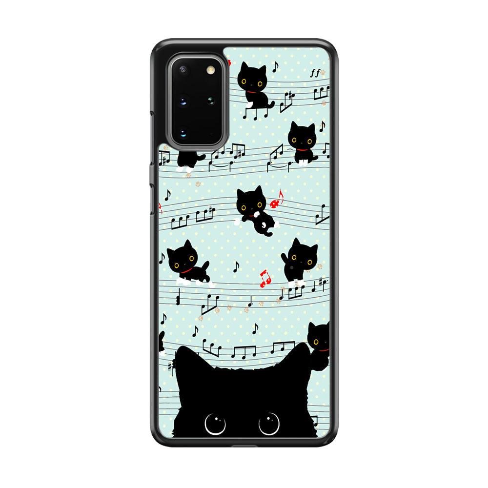 Cat in Black Samsung Galaxy S20 Plus Case-3D Case-Oxvistore