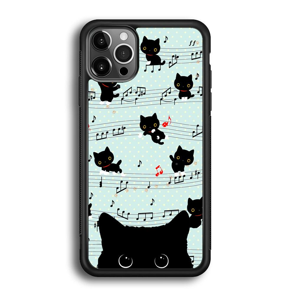 Cat in Black iPhone 12 Pro Max Case-Oxvistore