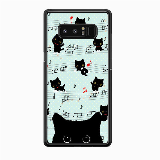 Cat in Black Samsung Galaxy Note 8 Case-Oxvistore