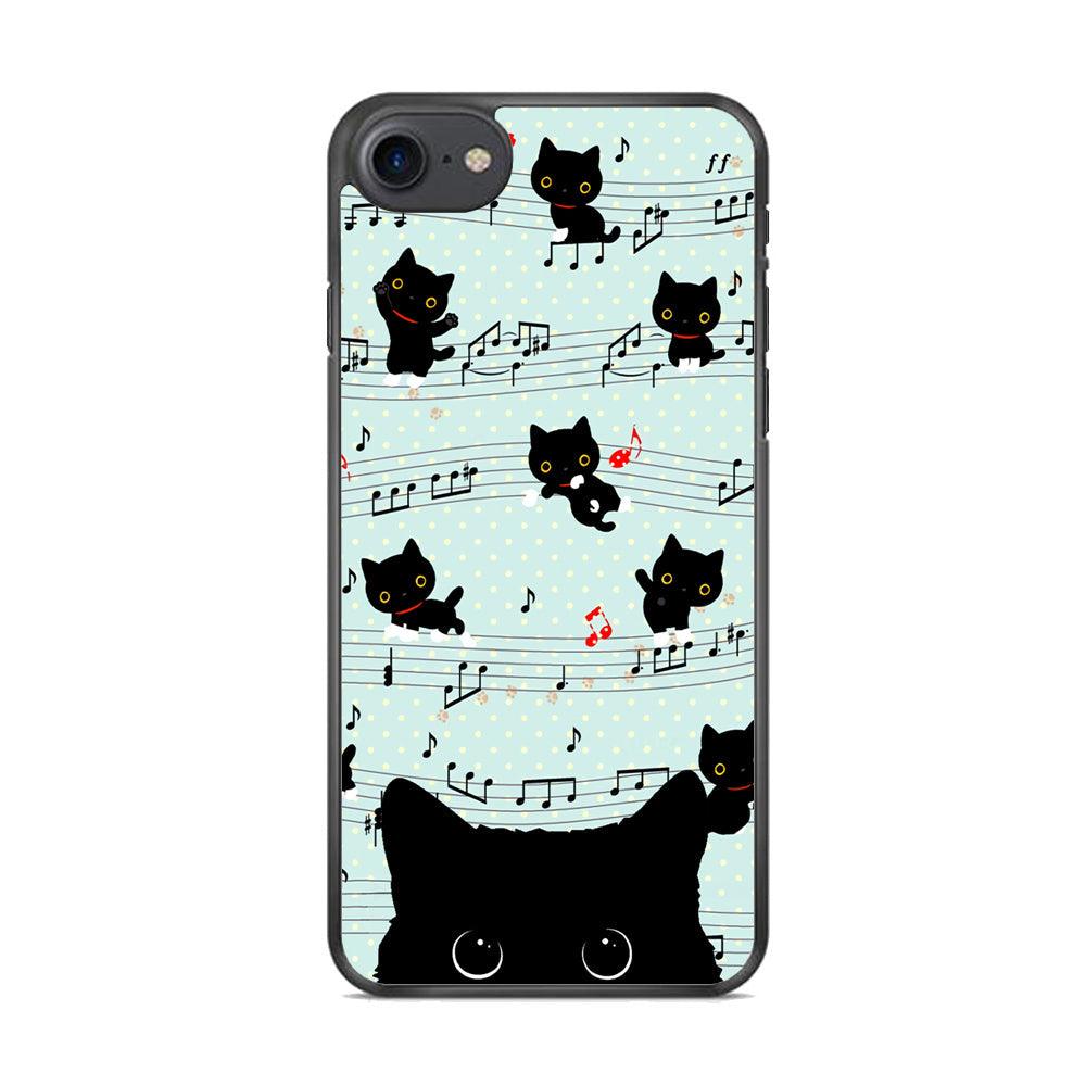 Cat in Black iPhone 8 Case-Oxvistore