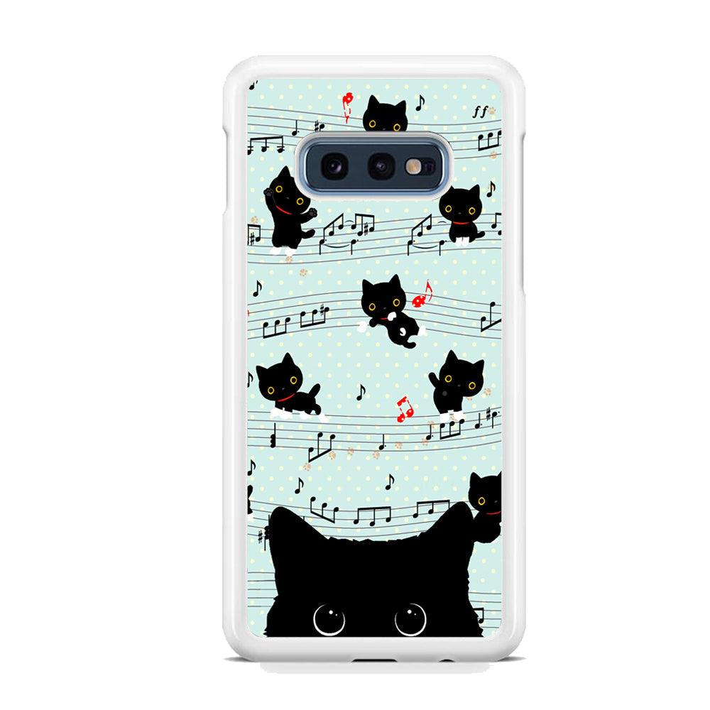 Cat in Black Samsung Galaxy S10E Case-Oxvistore