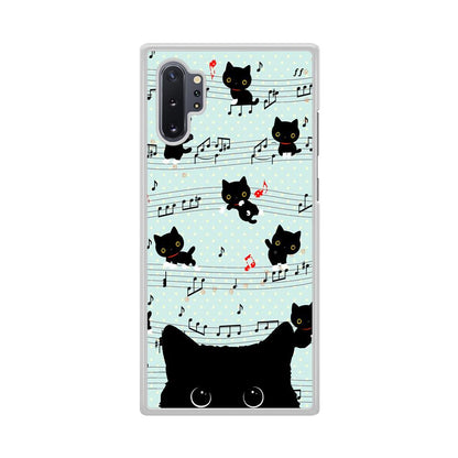 Cat in Black Samsung Galaxy Note 10 Plus Case-Oxvistore