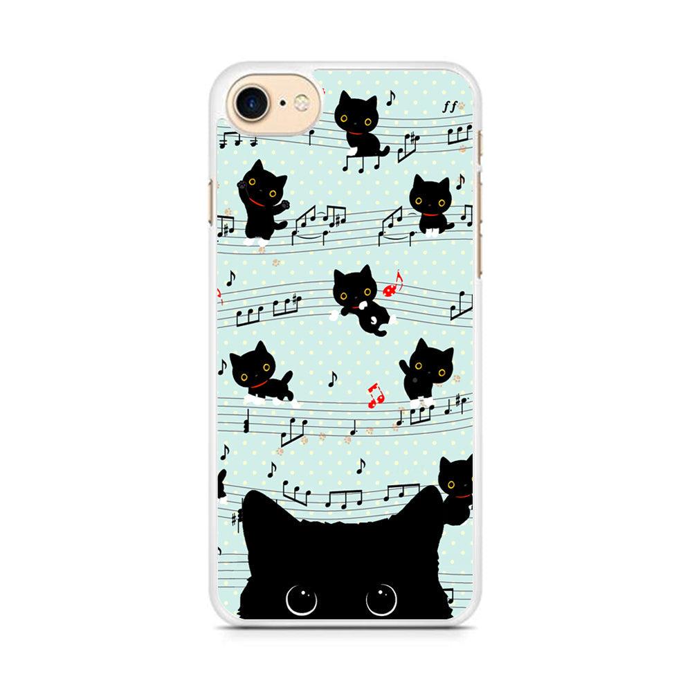 Cat in Black iPhone 8 Case-Oxvistore