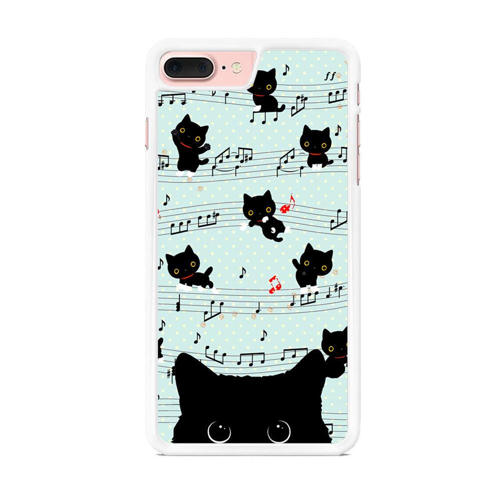 Cat in Black iPhone 8 Plus Case-Oxvistore