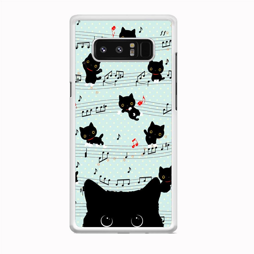 Cat in Black Samsung Galaxy Note 8 Case-Oxvistore