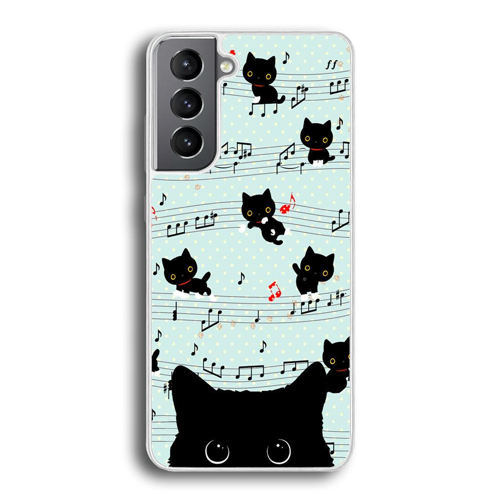 Cat in Black Samsung Galaxy S21 Plus Case-Oxvistore