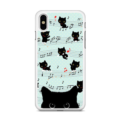 Cat in Black iPhone X Case-Oxvistore