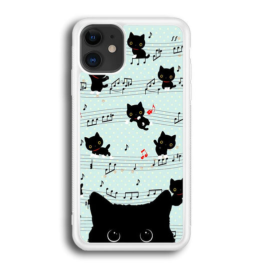 Cat in Black iPhone 12 Case-Oxvistore