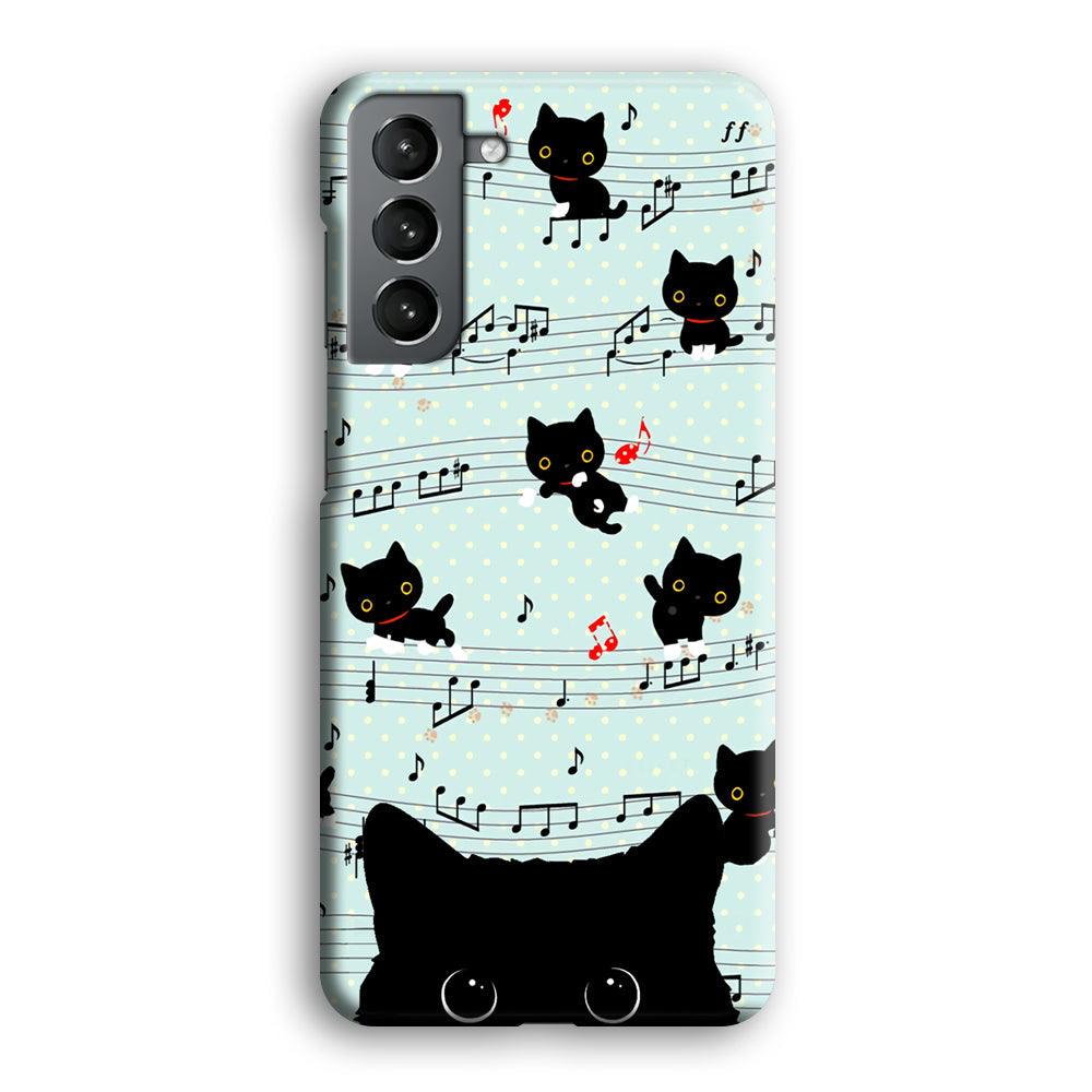 Cat in Black Samsung Galaxy S21 Plus Case-Oxvistore