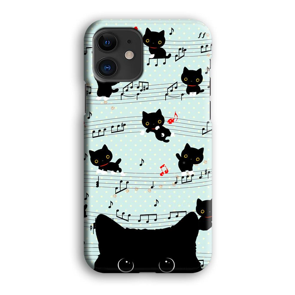 Cat in Black iPhone 12 Case-Oxvistore