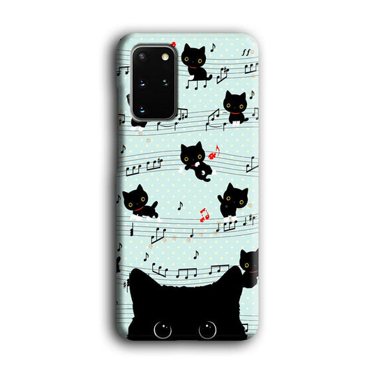 Cat in Black Samsung Galaxy S20 Plus Case-Oxvistore