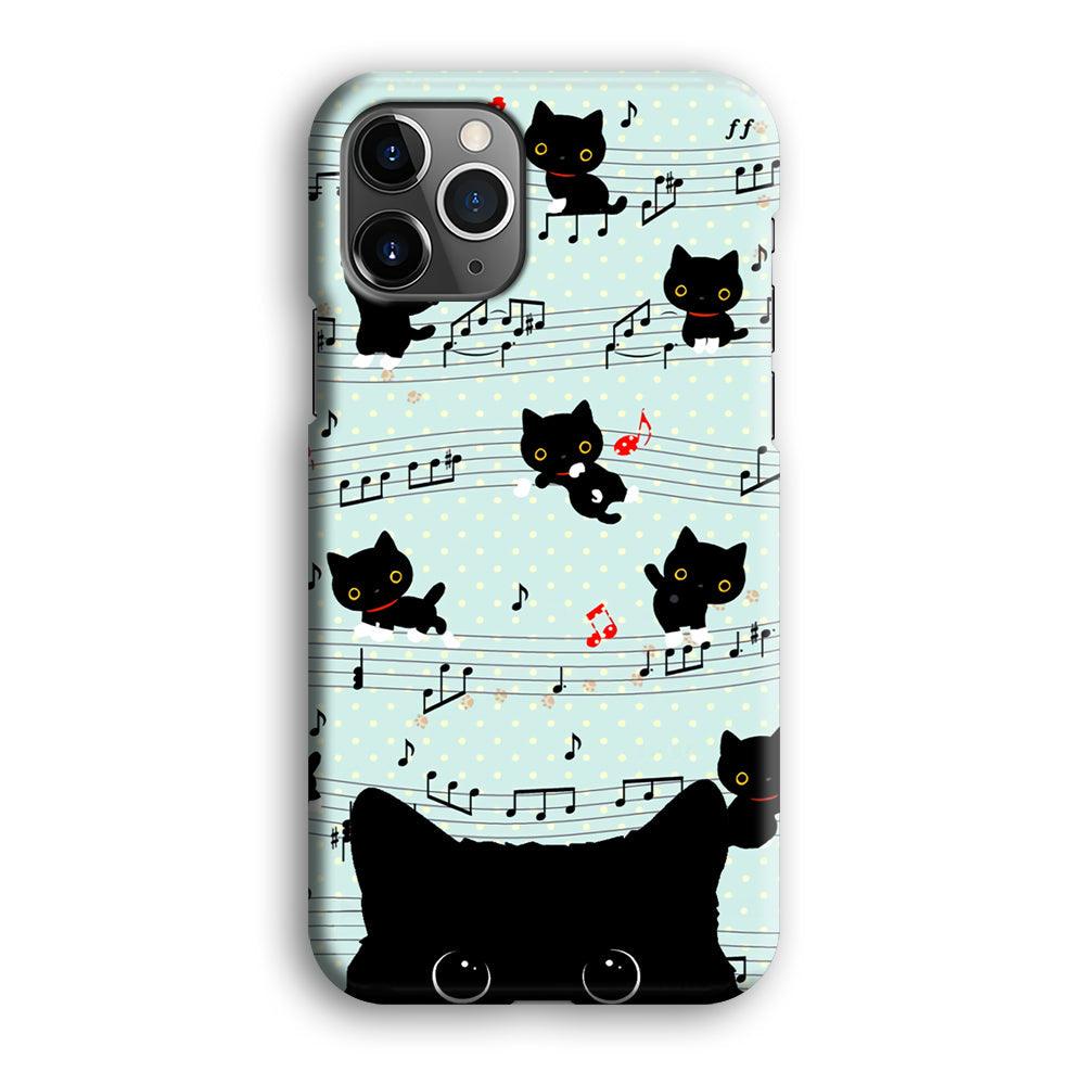 Cat in Black iPhone 12 Pro Case-Oxvistore