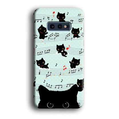 Cat in Black Samsung Galaxy S10E Case-Oxvistore