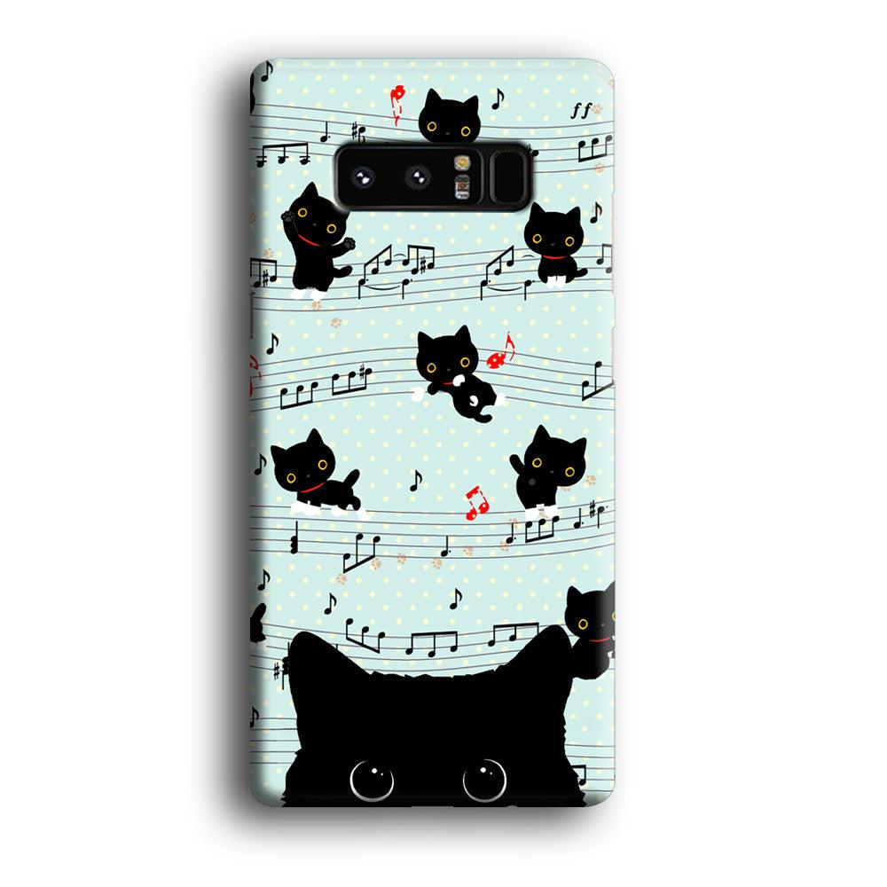 Cat in Black Samsung Galaxy Note 8 Case-Oxvistore