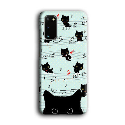 Cat in Black Samsung Galaxy S20 Case-Oxvistore