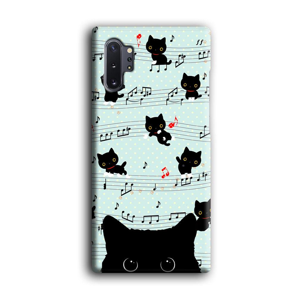 Cat in Black Samsung Galaxy Note 10 Plus Case-Oxvistore