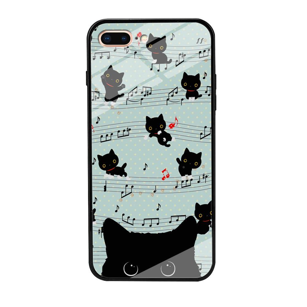 Cat in Black iPhone 8 Plus Case-Oxvistore