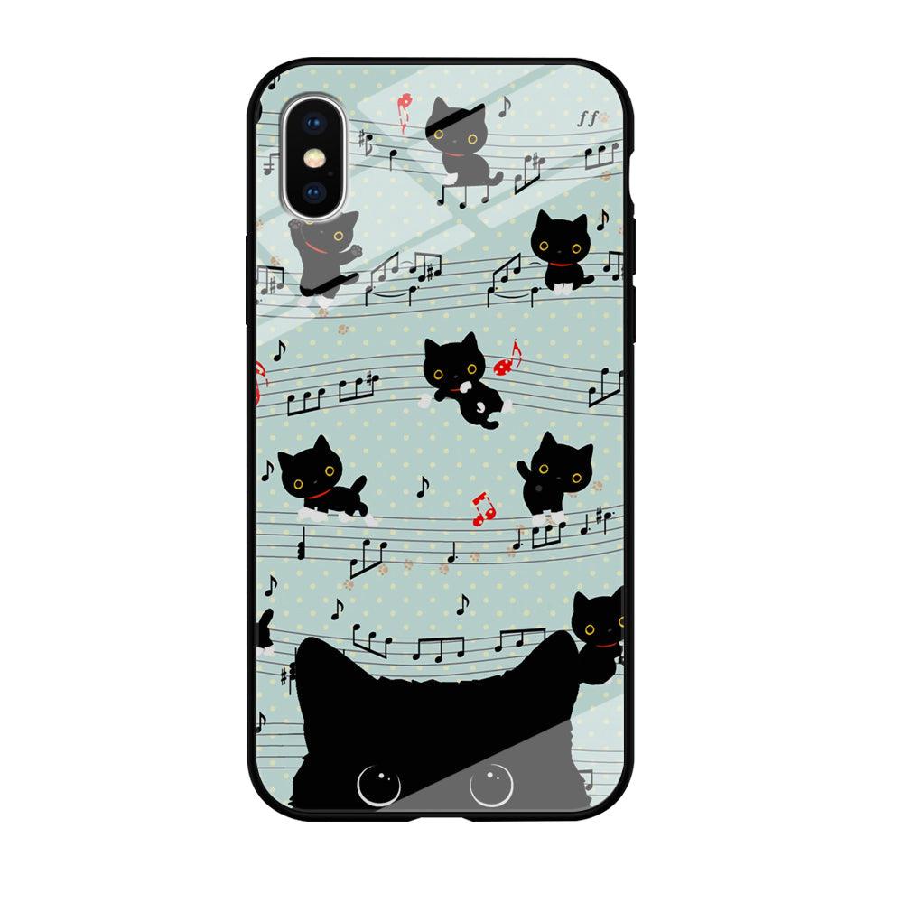 Cat in Black iPhone X Case-Oxvistore