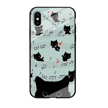 Cat in Black iPhone X Case-Oxvistore