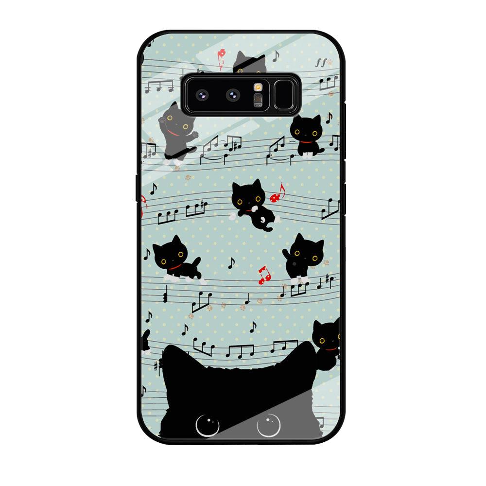 Cat in Black Samsung Galaxy Note 8 Case-Oxvistore