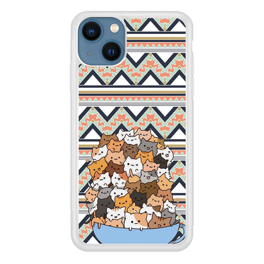 Cat a Cup of Festivity iPhone 13 Case-Oxvistore