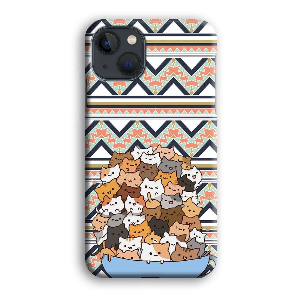 Cat a Cup of Festivity iPhone 13 Case-Oxvistore