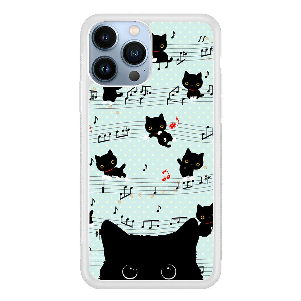 Cat in Black iPhone 13 Pro Case-Oxvistore