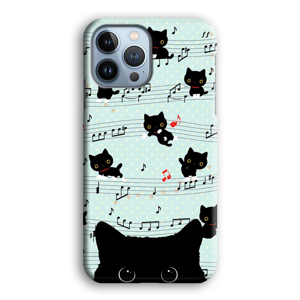 Cat in Black iPhone 15 Pro Case-Oxvistore