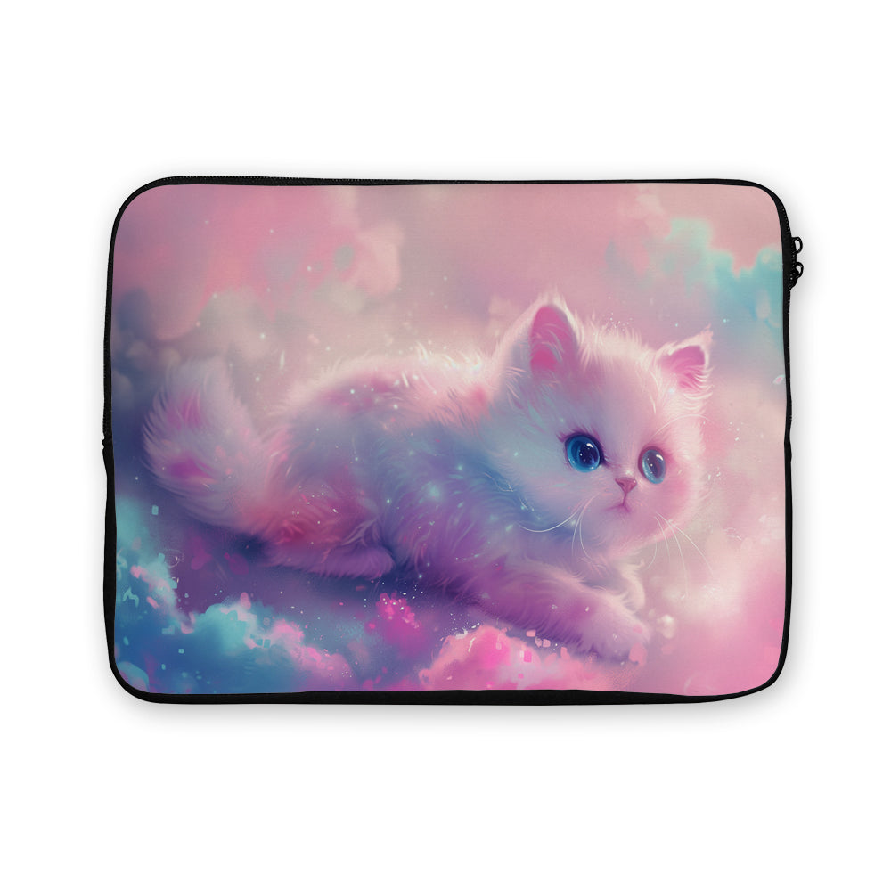 Cat in Dreamy Clouds Laptop Sleeve Protective Cover