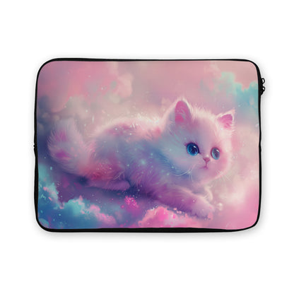 Cat in Dreamy Clouds Laptop Sleeve Protective Cover