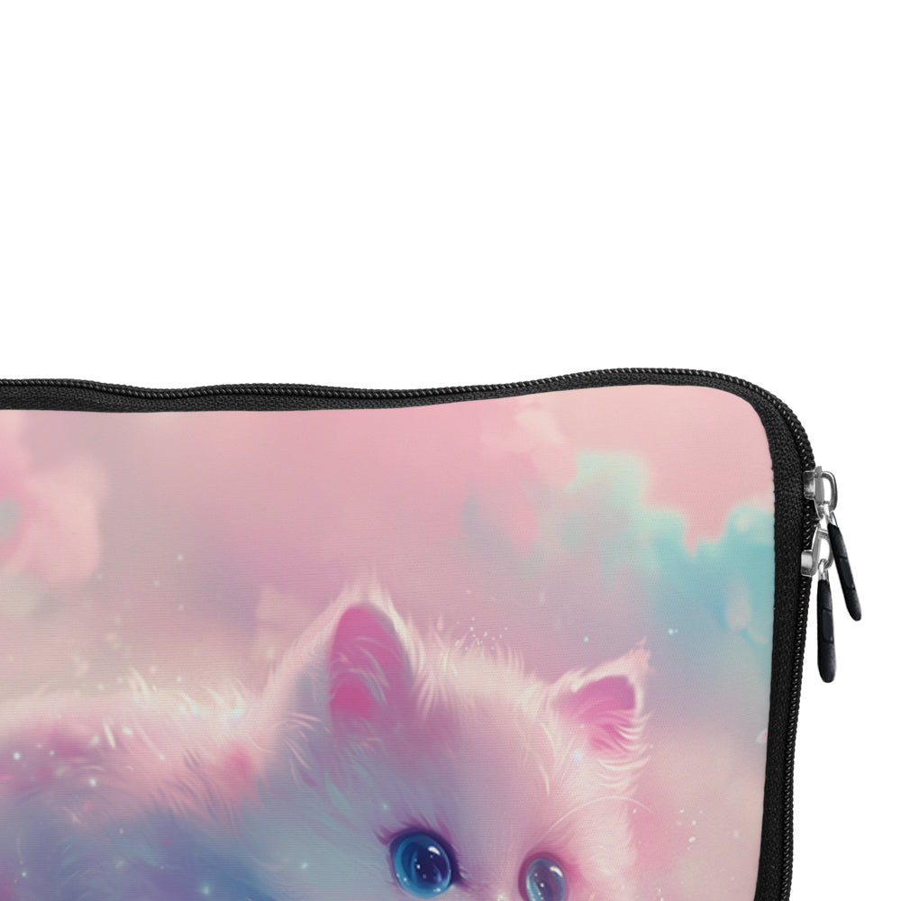 Cat in Dreamy Clouds Laptop Sleeve Protective Cover