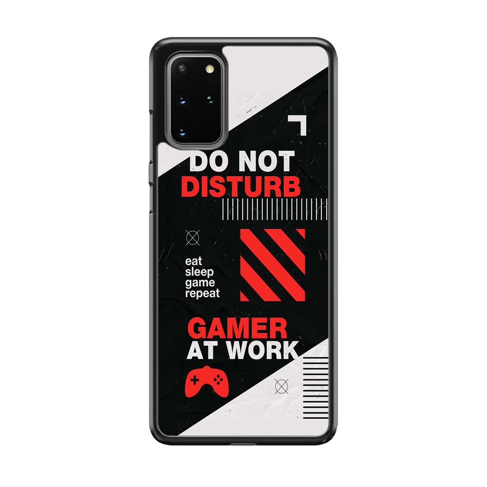 Caution and Do Not Disturb Samsung Galaxy S20 Plus Case-Rubber White (2D Case)-Oxvistore