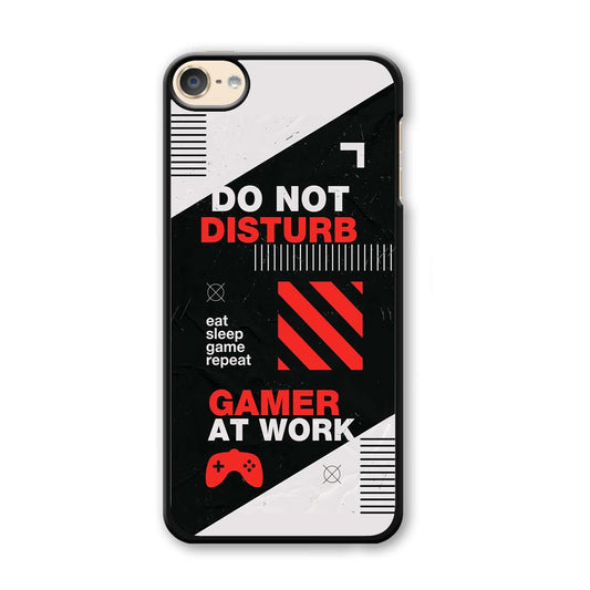 Caution and Do Not Disturb iPod Touch 6 Case-Plastic White (2D Case)-Oxvistore