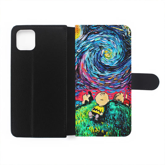 Charlie Friends Starry Night Flip Wallet Phone Case