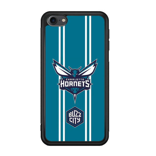 Charlotte Hornets Buzz City Pride iPod Touch 6 Case-Rubber Black (2D Case)-Oxvistore