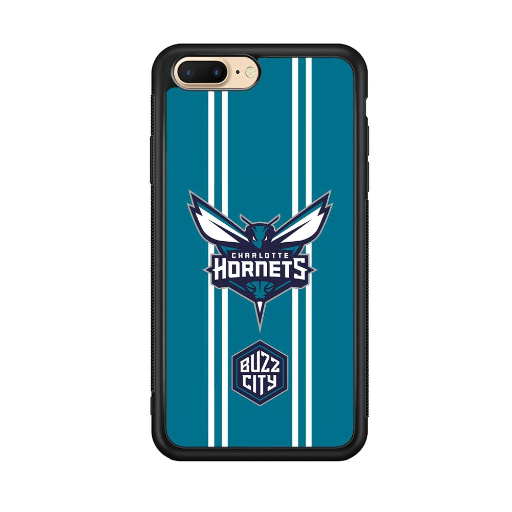 Charlotte Hornets Buzz City Pride iPhone 7 Plus Case-Rubber Black (2D Case)-Oxvistore