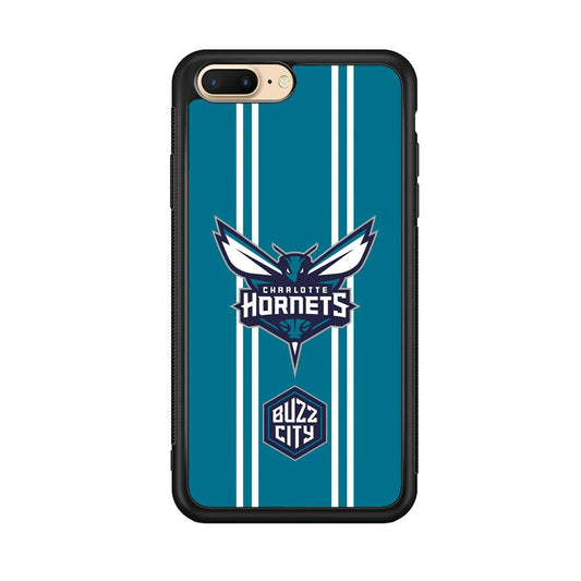 Charlotte Hornets Buzz City Pride iPhone 7 Plus Case-Rubber Black (2D Case)-Oxvistore