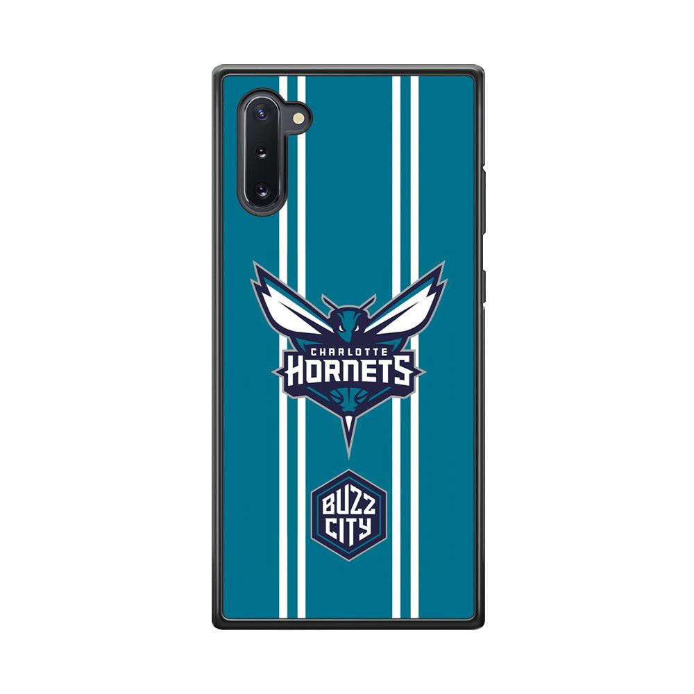 Charlotte Hornets Buzz City Pride Samsung Galaxy Note 10 Case-Rubber Black (2D Case)-Oxvistore