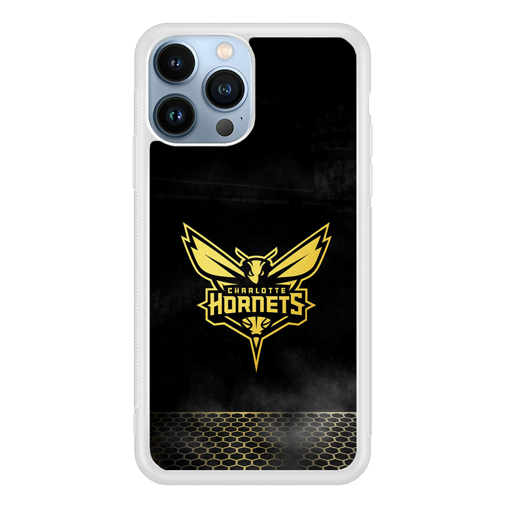 Charlotte Hornets Gold 2D Rubber Phone Case