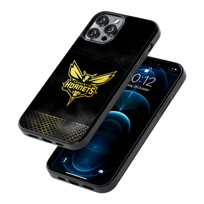 Charlotte Hornets Gold 2D Rubber Phone Case