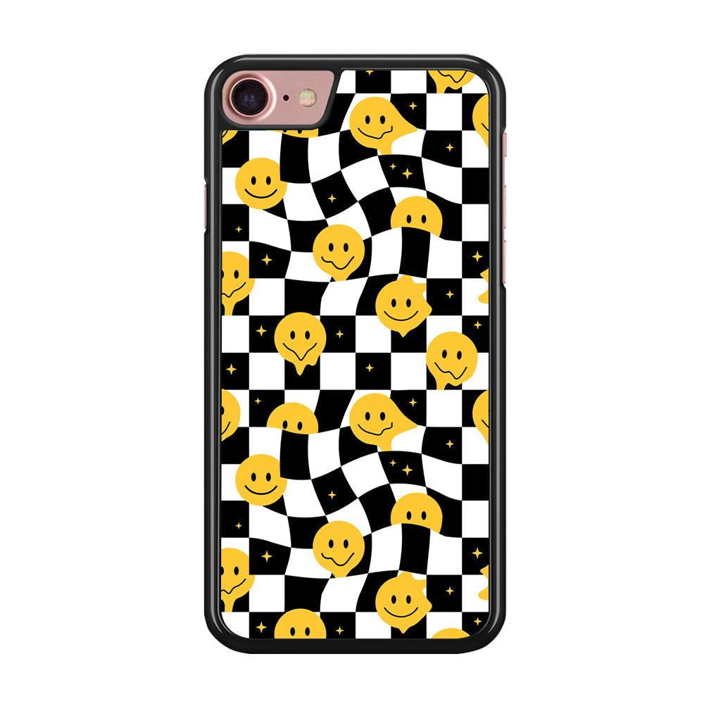 Checkmate with Smiley Pawn iPhone 7 Case-Rubber Black (2D Case)-Oxvistore