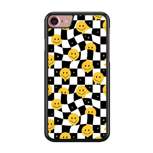 Checkmate with Smiley Pawn iPhone 7 Case-Rubber Black (2D Case)-Oxvistore