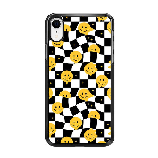 Checkmate with Smiley Pawn iPhone XR Case-Rubber Black (2D Case)-Oxvistore