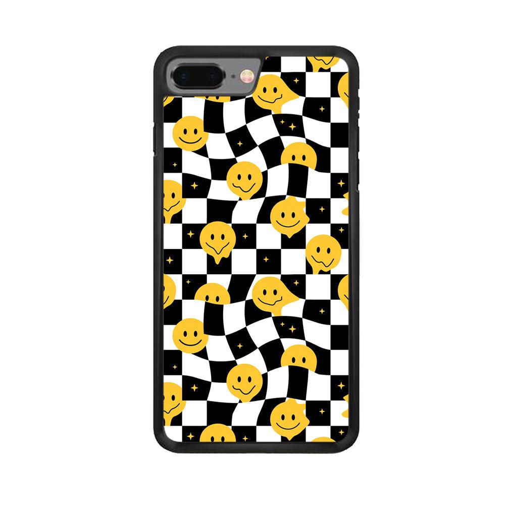 Checkmate with Smiley Pawn iPhone 8 Plus Case-Rubber Black (2D Case)-Oxvistore