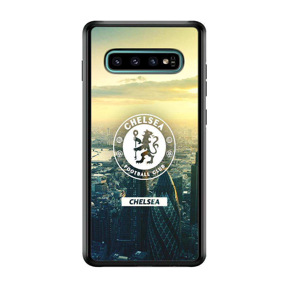 Chelsea Landscape of London Samsung Galaxy S10 Case-Rubber Black (2D Case)-Oxvistore