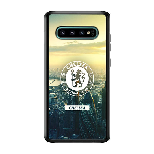 Chelsea Landscape of London Samsung Galaxy S10 Case-Rubber Black (2D Case)-Oxvistore
