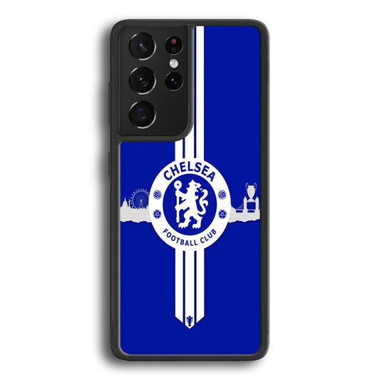 Chelsea Pride for The Town Samsung Galaxy S22 Ultra Case-Rubber Black (2D Case)-Oxvistore